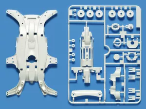 Tamiya MINI 4x4 piezas de actualización chasis reforzado MA (blanco) 95283 - Imagen 1 de 2