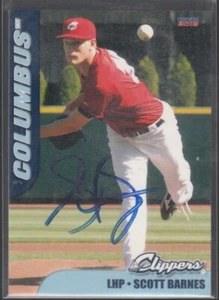 Scott Barnes 2012 Choice Columbus Clippers #2 automático TTM/IP firmado autografiado - Imagen 1 de 2