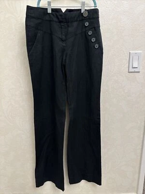 Anthropology Elevenses wide leg pants Size 2 Black Vintage 2000s - Image 1 of 4