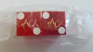 Monte Carlo Casino Las Vegas Coppia di dadi dadi da craps usati nel gioco pacchetto rosso sigillato - Foto 1 di 4