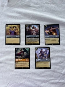 5 Lorcana Card Lot #3: Beauty and The Beast Uncommon Lefou Beast Magical Maid - Picture 1 of 1