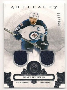Blake Wheeler 17-18 Upper Deck Artifacts Dual Game Used Jersey /165
