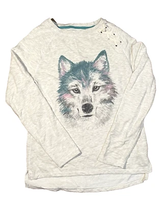 L.O.G.G. Sudadera gris lobo de H&M para niñas - talla 10-12 años 🐺USADA EN EXCELENTE ESTADO Foto 1 de 4