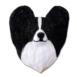 Figura de placa de cabeza de mariposa negra/blanca - Imagen 1 de 1