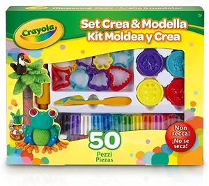Crayola Set Crea e Modella con Plastilina e Pongo 50 Pezzi 12 Colori 57-0321 5 A - Foto 1 di 2