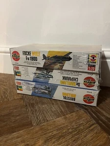 3er Set x Airfix Maßstab 1/72 Kits - Bristol Bulldogge, Focke Wulf Fw, DeHavilland - Bild 1 von 5
