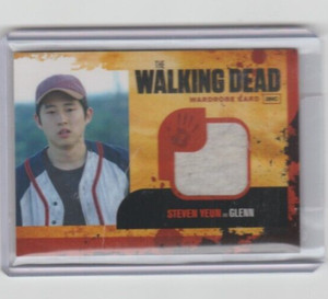 THE WALKING DEAD SEASON 1 STEVEN YEUN/GLENN RHEE WARDROBE CARD #M7  HTF!