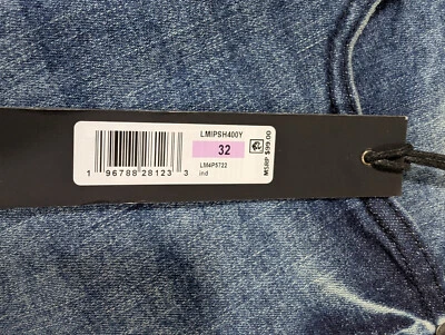 Pantalones de mezclilla para hombre Karl Lagerfeld Paris KL65 32x32 índigo desgastados elásticos Foto 1 de 4