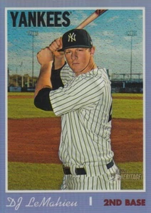 2019 Topps Heritage High Number Purple Refractor #THC546 D J Lemahieu Yankees - Picture 1 of 1