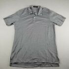 Carnoustie Gray Micro Check Golf Polo Shirt Size L Short Sleeve Cotton Adult 