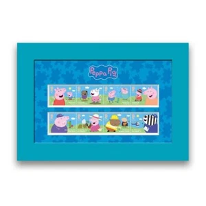 Official Royal Mail Peppa Pig Stamps- Framed Stamps Set - Afbeelding 1 van 2