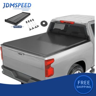 Cubierta Tonneau suave de 4 pliegues para Chevy Silverado/GMC SIERRA 2007-2013 6,6 PIES Foto 1 de 4