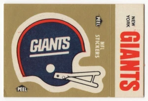 1982 Fleer NFL Equipo Acción New York Giants Casco Pegatina y Calendario - B - Imagen 1 de 1