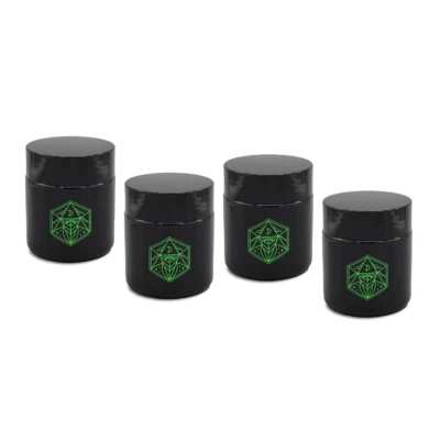 Tarro y tapa de almacenamiento de vidrio pequeño - Protección UV para hierbas, especias y cosméticos Foto 1 de 4