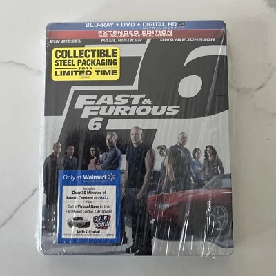 Fast & Furious 6 Blu-ray + DVD + Digital HD Steelbook BRAND NEW & FACTORY SEALED - Image 1 of 3