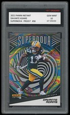 DAVANTE ADAMS 2021 PANINI INSTANT SUPERNOVA 1ST GRADED 10 FOOTBALL CARD PACKERS