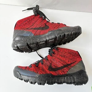 Nike Flyknit Trainer Chukka Trainer Sneakers Donna Taglia 6 805093-603 Rosso - Foto 1 di 11