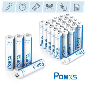 POWXS AAA Rechargeable Batteries Battery 800mAh Cell NI-MH Lot + Case Box - Picture 1 of 15