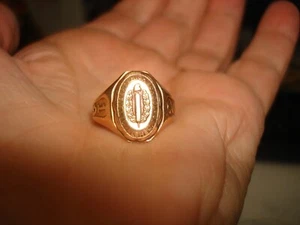 Vintage Unico 1927 LIBERTY HIGH SCHOOL BETHLEHEM PA RAFTER 10k Oro Massiccio 6,5 - Foto 1 di 11