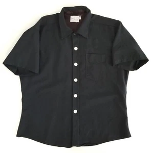 VINTAGE BAR TENDER SERVICE HEMD HERREN XL 17,5 USA UNION MADEShort Sleeve SCHWARZ  - Bild 1 von 11