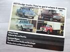 1977 DODGE   Trucks Automobile Sales Brochure