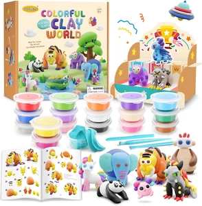 Air Dry Clay Kit for Kids - Comes with Instructional Guide Featuring 4 Scenes & - Picture 1 of 12