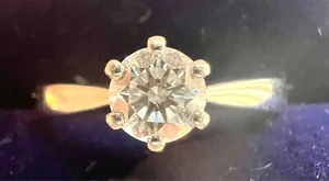 Diamond solitaire ring 0.42ct Platinum IGI GIA - Picture 1 of 7