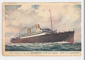 223-BOATS & SHIPS -NETHERLANDS -Holland-America Line Rotterdam-New York - Picture 1 of 2