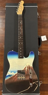 Fender Limited Edition Art Canvas Esquire Katsushika Hokusai Fuji MIJ US Seller - Image 1 of 4