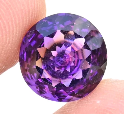 6.25Ct Untreated Flawless Natural Bi-Color Ametrine Round Cut Certified Gemstone - Image 1 of 4
