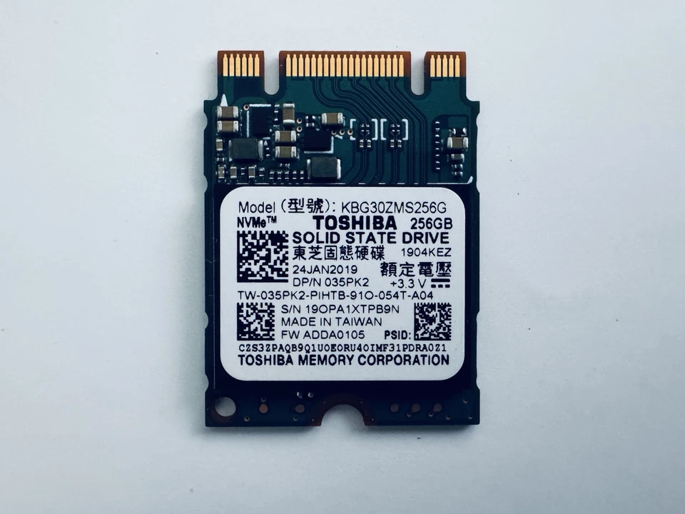Toshiba 256 GB M and B Key M.2 NVMe SSD KB30ZMS256G - Image 1 of 1