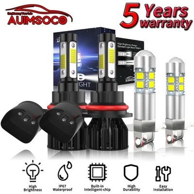 For Lexus LS400 1990-1992 Base Sedan 4-Door 4.0L LED Headlight Kit Bulbs 24000LM - Image 1 of 4