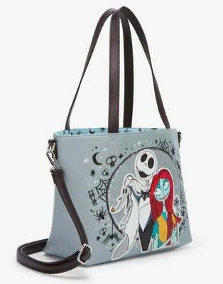 NEW! Loungefly Disney Nightmare Before Christmas Jack Sally Zero Tote Bag Purse - Image 1 of 4