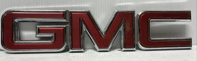 通用汽车红色和铬 GMC 格栅徽章 13.3 英寸 x 3 (FC88-1Q5246 — 第 1/4 张图片