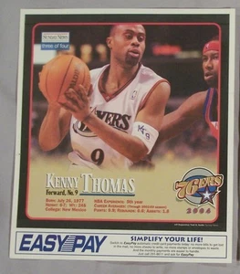 2004 PHILADELPHIA 76ERS Sunday News 12x9 Poster KENNY THOMAS - Picture 1 of 1