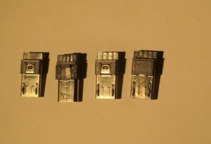 X4 Micro USB Type B 2,4,2/3, and 5 Pin  Male Plug Power Connector Solder  DIY