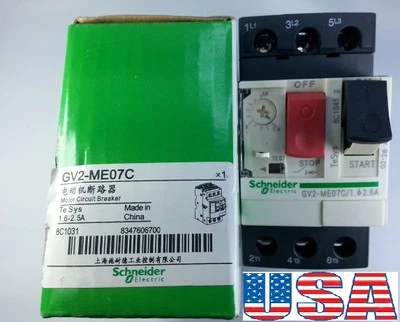 GV2-ME07C Schneider Telemecanique Motor Circuit Breaker 1.6-2.5 Amp.