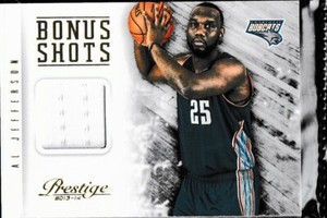 2013-14 Prestige Bonus Shots Materials Basketball Card #84 Al Jefferson Jersey