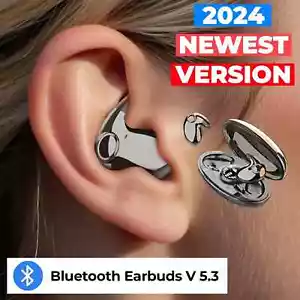 Inear Bluetooth Earbuds Headset TWS5.3 Wireless Earphone Invisible for All Phone - Picture 1 of 15