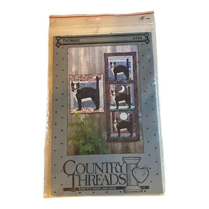 Country Threads Thomas #144 Quilt Pattern Wall Hanging 18"x54" Cat Blocks 2 Size - Picture 1 of 1