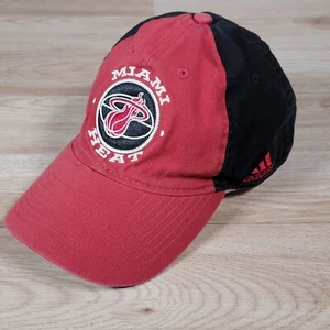 Miami Heat adidas Hat Cap Red Black Strapback 2014 NBA Basketball Casual Logo - Picture 1 of 10