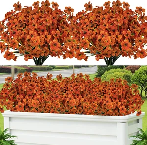 24 Pcs Artificial Flowers for Outdoor,Plastic Flowers Decoration, UV Resistant F - Picture 1 of 23