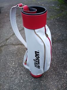 Vintage Wilson Red White Carry Golf Sunday Par 3 Bag Lightweight - Clean
