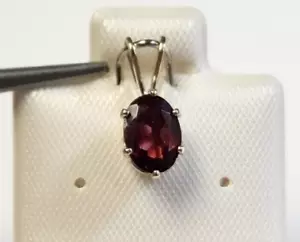 1 ct Natural Garnet - Deep Red 925 Sterling Silver Pendant Jewelry New - Picture 1 of 4