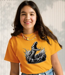 Kids Anaconda T-shirt, childs fun snake gift idea for youth reptile enthusiast.  - Picture 1 of 6