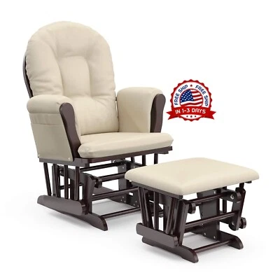 Juego De Silla Mecedora Con Compartimentos Laterales Banco Reposapiés Nuevo 2024 - Image 1 of 4