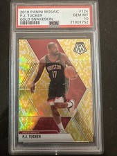 2019-20 Panini Mosaic Kobe Pack GOLD Snakeskin Prizm 1/8 #124 P.J. Tucker PSA 10