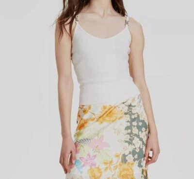 Top camisero sin mangas Guess para mujer blanco Dove Luci cuello redondo talla XL Foto 1 de 2