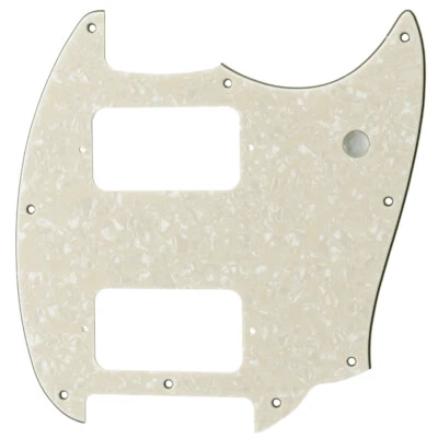 Musiclily Pro Aged White Pearl HH Pickguard For Squier Bullet Mustang Guitar