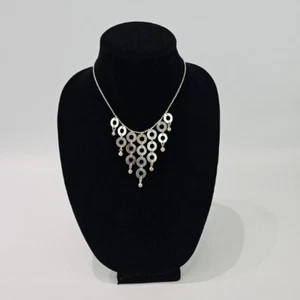 Modern Style Sterling Silver 925 Necklace Made in Italy - Picture 1 of 9